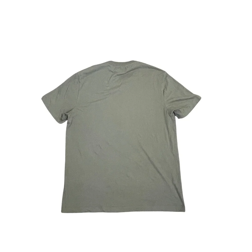 True Religion Mens Olive Green Buddha Guitar Graphic T-Shirt Medium Short Sleeve